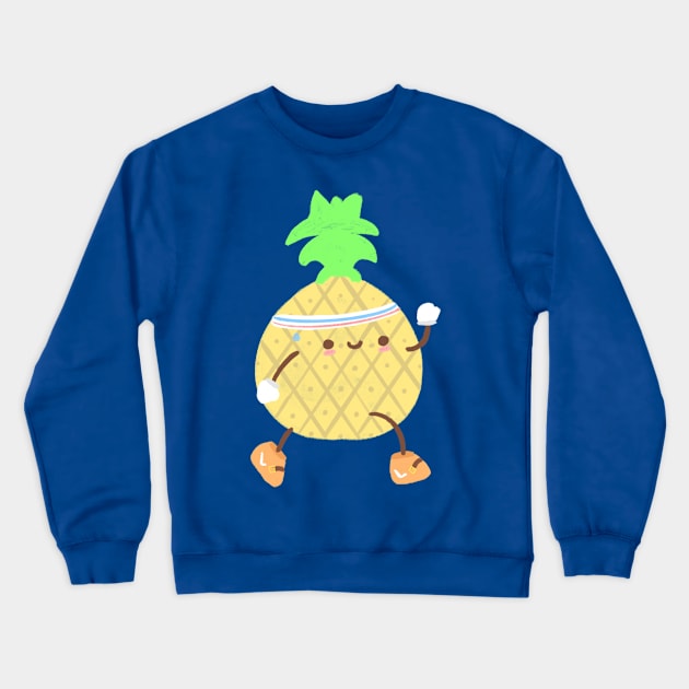 Sticky Pineapple Crewneck Sweatshirt by Cloudy Cloud Bunny